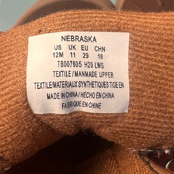 Stride Rite Boys Girls Nebraska Boots Size 12 - Picture 5 of 9